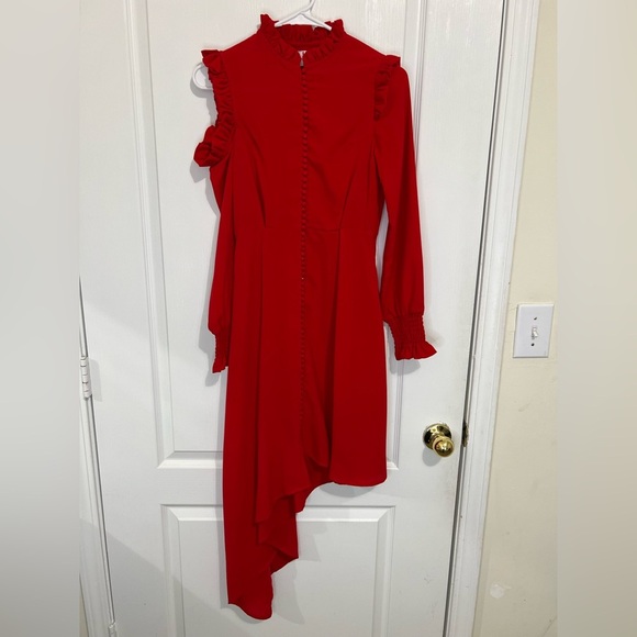 Stylekeepers Elegant Red Asymmetrical Dress size S - Picture 4 of 14